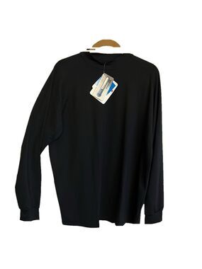 Black Long Sleeve Crew Neck Tee